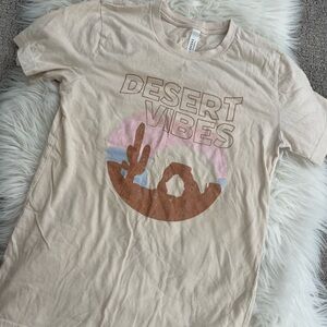 Pink Lily Desert Vibes T-Shirt - Cream